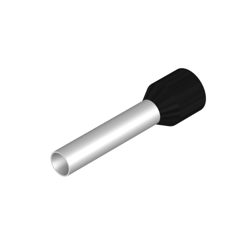 Wire end ferrule, 6 mm², Stripping length 20 mm, Colour black, Insulation Available