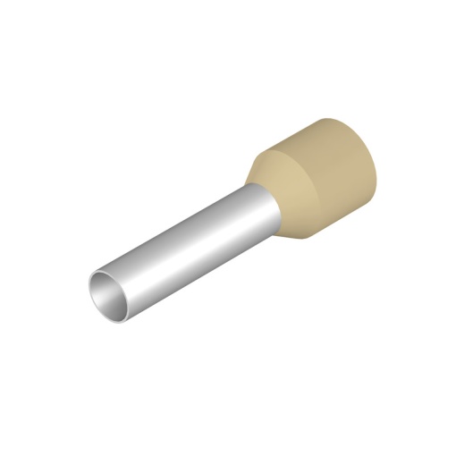 Wire end ferrule, 10 mm², Stripping length 21 mm, Colour Ivory, Insulation Available