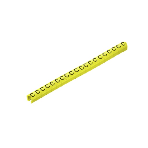 Cable coding system, yellow, Conductor O.D.3 - 4 mm, Upper-case letters, PVC, soft, without Cadmium, -30...80 C