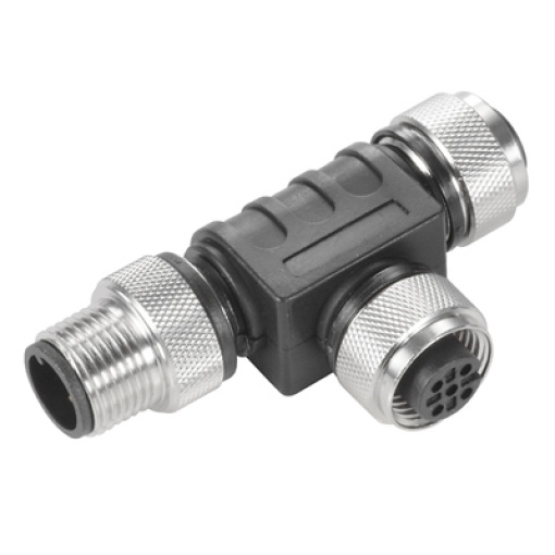 Sensor-actuator adaptor, Number of poles 5, Coding A-coded, M12, 60 V