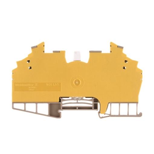 Test-disconnect terminal, Screw connection, dark beige, 1.5 mm², 10 A, 250 V, Number of connections 2, Number of levels 1