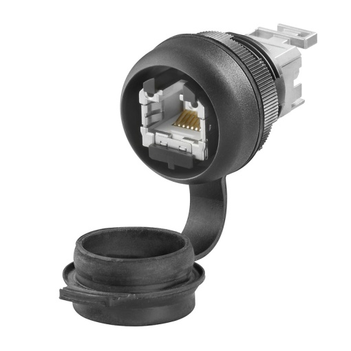 Fitted component housing, IP65, in closed state, RJ45, IDC