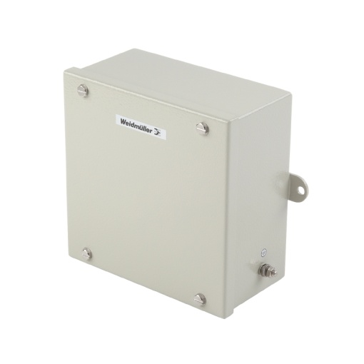 Metal housing, Width 380 mm, Height 160 mm, Depth 120 mm, Powder-coated, Flange plate No, Sheet steel