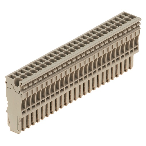 Plug terminal, Plug-in connection, 2.5 mm², 24 A, 500 V, Number of connections 25, Number of poles 25, Width 127.5 mm