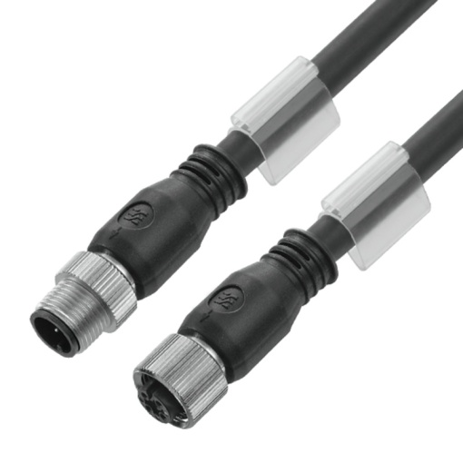 Sensor-actuator Cable, M12  M12, Number of poles 3, 10 m, pin, straight - socket, straight, LED No, Shielded Yes