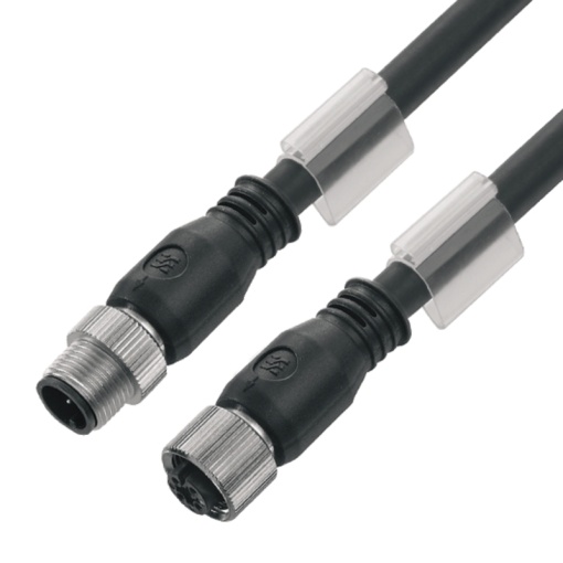 Sensor-actuator Cable, M12, Number of poles 5, 5 m, pin, straight - socket, straight, LED No, Shielded Yes