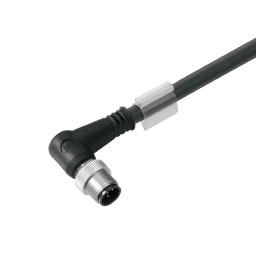 Sensor-actuator Cable, M12, Number of poles 4, 1.5 m, pin, 90, LED No, Shielded Yes