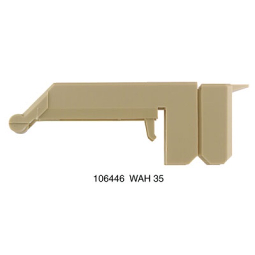 Terminal cover, beige, Polyamide 66, Height 63.5 mm, Width 26 mm, Depth 22.6 mm, V-2
