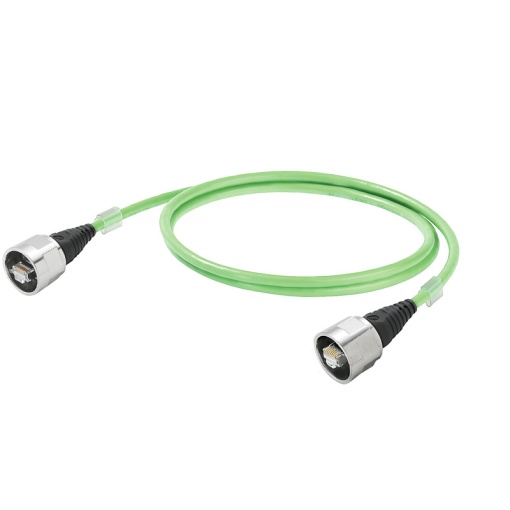 Copper data cable Assembled, Number of poles 8, Length 1 m