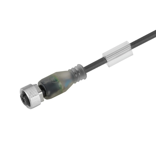 Sensor-actuator Cable, M12, Number of poles 4, 5 m, Female socket, straight, LED Yes, Shielded No