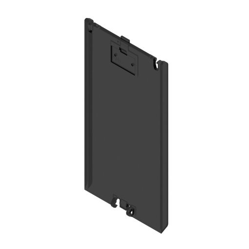 Flip cover Modular housing, Width 45 , Plastic, black, Transparent