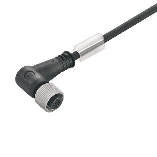 Sensor-actuator Cable, M12, Number of poles 4, 1.5 m, Socket, angled, LED No, Shielded No