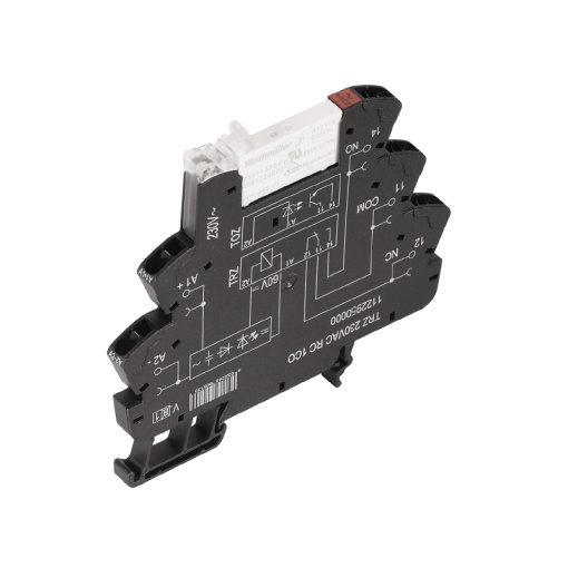 Relay module, 120 V AC 10 %, Green LED, 1 CO contact AgNi , 250 V AC, 6 A, Tension-clamp connection