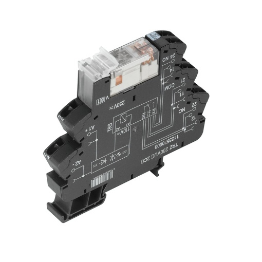Relay module, 60 V UC 10 %, Green LED, 2 CO contact AgNi , 250 V AC, 8 A, Tension-clamp connection