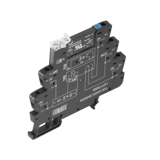 Solid-state relay, 24 V DC 20 %, Free-wheeling diode, Reverse polarity protection, 3...33 V DC, 2 A, Screw connection