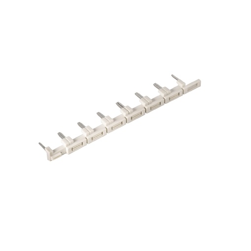 Cross-connector relay, white, 12 A, can be cut to length, Number of poles 8, Pitch in mm 15.20