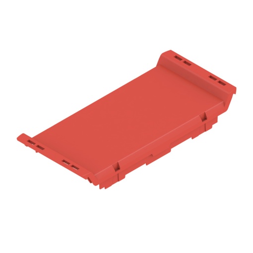 Front element Modular housing, Width 45 , IP20 in installed state, Plastic, red