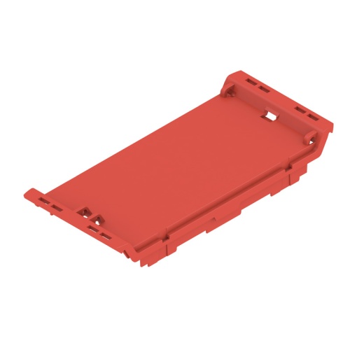 Front element Modular housing, Width 45 , IP20 in installed state, Plastic, red