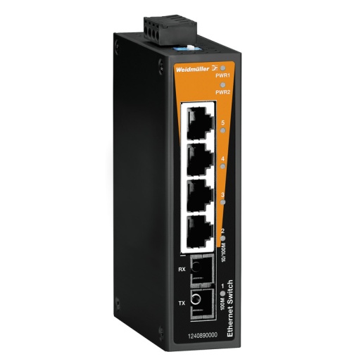 Network switch, unmanaged, Fast Ethernet, 4 x RJ45, 1  SC Multi-mode, -10 C...60 C, IP30