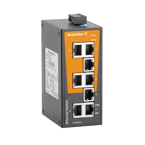 Network switch, unmanaged, Fast Ethernet, 8x RJ45, -10 C...60 C, IP30