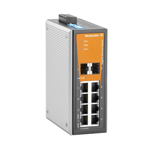 Network switch, unmanaged, Gigabit Ethernet, 6  RJ45 101001000BaseTX, 2  combo-ports 101001000BaseTX or 1001000BaseSFP, -40 C...75 C, I
