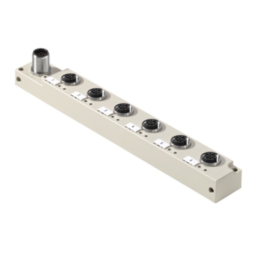 Sensor-actuator passive distributor without cable, with M12 outlet, 12-pole, A-coded, M12, 30 V, A-coded, LED Yes, LED initiator Yes, Wiring type