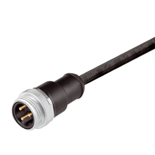 Sensor-actuator Cable, 78", Number of poles 4, 3 m, pin, straight, LED No, Shielded No