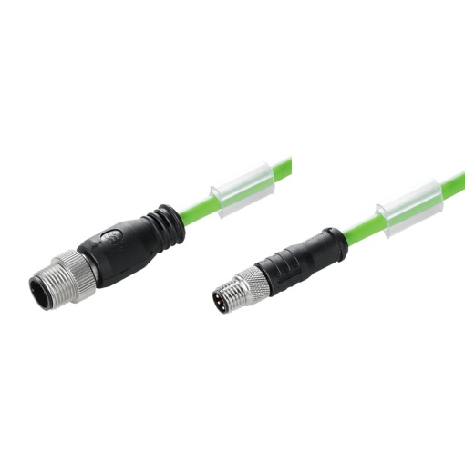 EtherCat Cable assembled, Connecting line, Number of poles 4, 2 m
