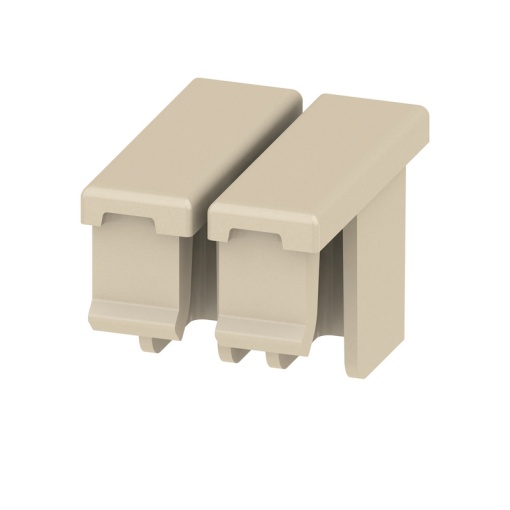 Terminal cover, dark beige, Wemid, Height 12.75 mm, Width 9.48 mm, Depth 8.85 mm, V-0