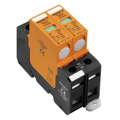 Surge voltage arrester  power supply systems, without telecomm. contact, Type II, DC, 1000 V