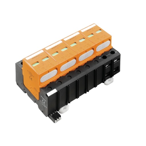Surge voltage arrester  power supply systems, with remote contact, Type I  II, Low voltage network TN-C-S, TN-S, I, II, III, IV, AC, 400 V