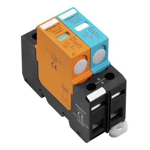 Surge voltage arrester  power supply systems, without telecomm. contact, Leakage-current-free, Type I  II, Low voltage network TN, IT with N, IT w