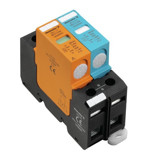 Surge voltage arrester  power supply systems, without telecomm. contact, Type I  II, Low voltage network TN, IT with N, IT without N, Single-phase