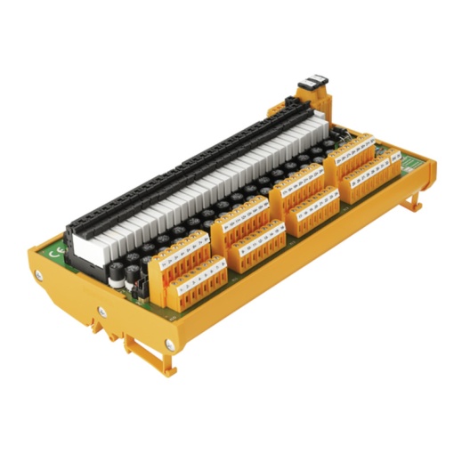 Interface module with relais, RSS, LP2N 5.08mm, Screw connection, 2 x AKB 50P, 50-pole plug, 24 V DC  10%, 7 mA fuse on  0.5 mA fuse off