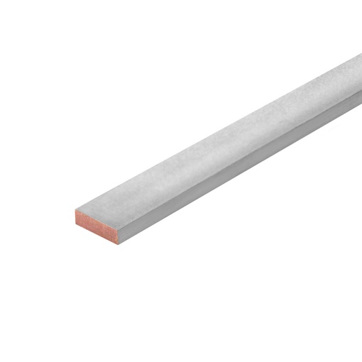 Busbar terminal, silver, Height 2000 mm, Depth 3 mm, Copper