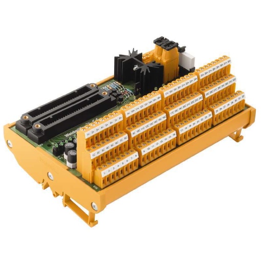 Interface module with terminal, connector, 2 x AKB 50P, 50-pole plug, LL3R 5.08 mm, Screw connection