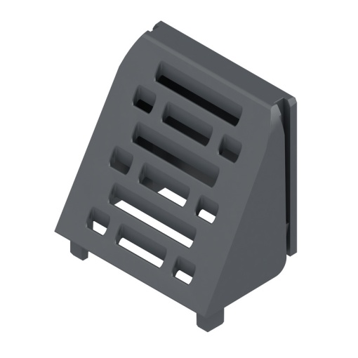Side element cover Modular housing, Width 22.5 , IP20 in installed state, Plastic, Graphite grey