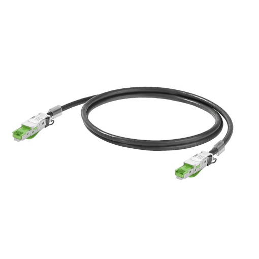 Ethernet Railway Cable assembled, Connecting line, RJ45 IP 20, RJ45 IP 20, Number of poles 4, Length 10 m