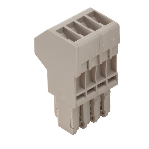 Plug terminal, Screw connection, 2.5 mm², 24 A, 500 V, Number of connections 4, Number of poles 4, Width 21.4 mm