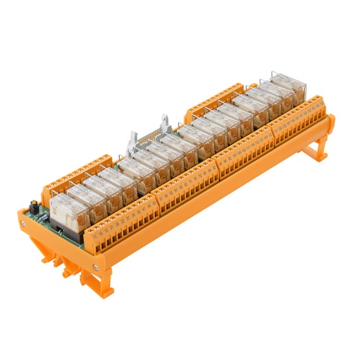 Interface module with relais, RCL, LL 5.08 mm, Screw connection, Plug-in connector in acc. with IEC60603-13  DIN41651, LL 5.08 mm, 20-pole plug, 24 V