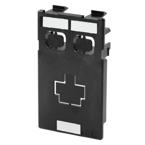 Insert plate for component housing, Built-in, Insert plate, shielded, 1x Power, US, 2x Data