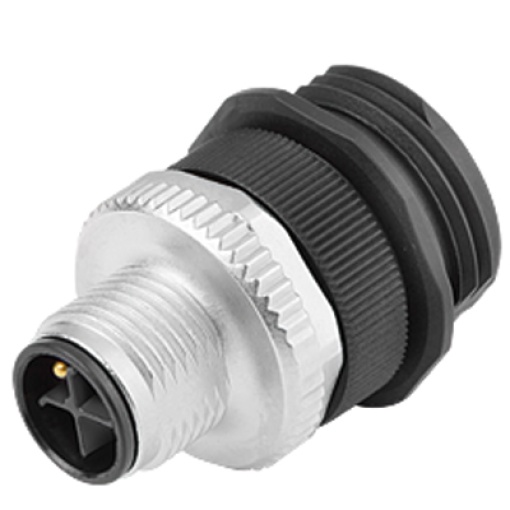 Sensor-actuator adaptor, Number of poles 4, Coding S-coded, M12, 630 V