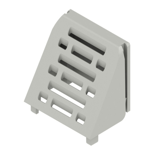 Side element cover Modular housing, Width 22.5 , IP20 in installed state, Plastic, Agate grey