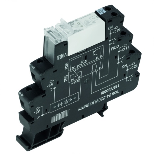 Relay module, 60 V UC 10 %, Green LED, 1 CO contact AgNi , 250 V AC, 16 A, Screw connection