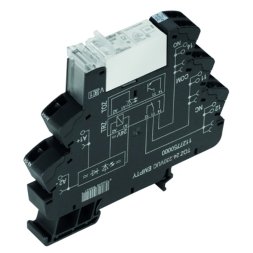 Relay module, 60 V UC 10 %, Green LED, 1 CO contact AgNi , 250 V AC, 16 A, Tension-clamp connection