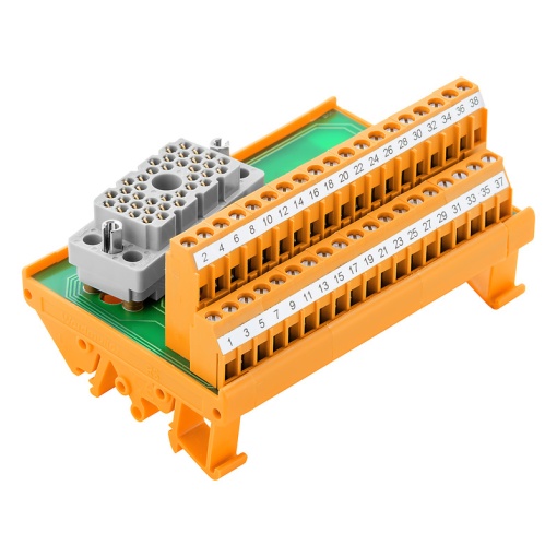 Interface module with terminal, connector, ELCO plug-in connector, 20-pole female, LP2N 5.08mm, 20 P, Clamping yoke connection
