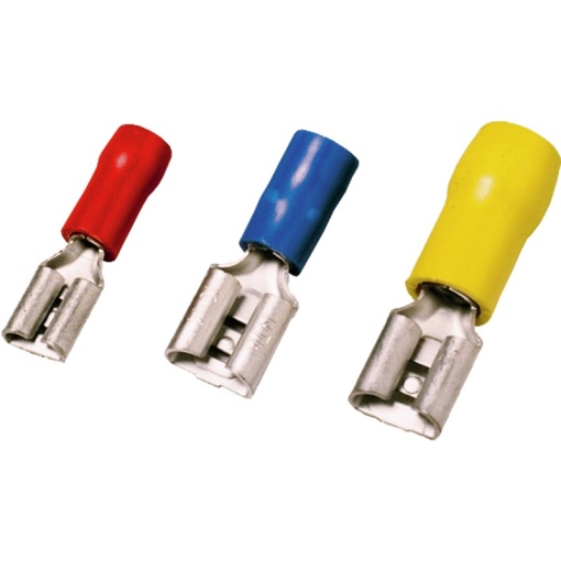 Cable lug blade receptacle, Insulation Available, Conductor cross-section, max. 2.5 mm², blue