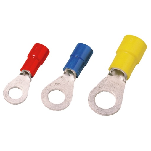 Crimp cable lug for CU-conductor, M 12, 2.5 mm², 1.5 mm² - 2.5 mm², Insulation Available, blue