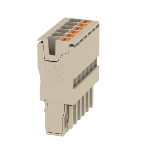 Plug terminal, PUSH IN, 2.5 mm², 24 A, 800 V, Number of connections 6, Number of poles 6, Width 30.6 mm