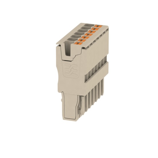 Plug terminal, PUSH IN, 2.5 mm², 24 A, 800 V, Number of connections 7, Number of poles 7, Width 35.7 mm